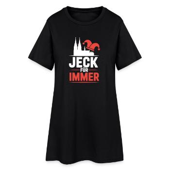 Jeck Für Immer Kölner Karneval Kölle Alaaf Kostüm - Frauen T-Shirt-Kleid - Schwarz - Vorne