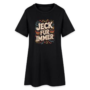 Jeck Für Immer Kölner Karneval Kölle Alaaf Kostüm - Frauen T-Shirt-Kleid - Schwarz - Vorne