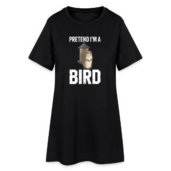 Cadeau d’alimentation des oiseaux ornithologues - Robe T-shirt Femme - noir - Devant