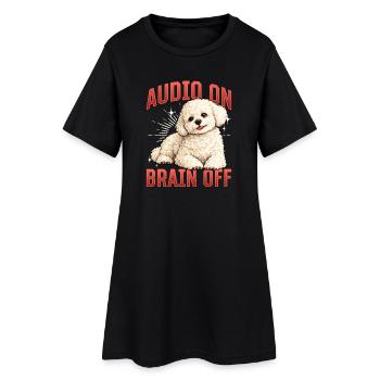 Bichon Frise Dog Breed - Frauen T-Shirt-Kleid - Schwarz - Vorne