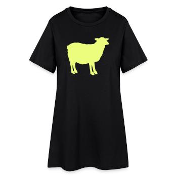 Mouton - Robe T-shirt Femme - noir - Devant
