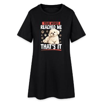 Bichon Frise Dog Breed - Frauen T-Shirt-Kleid - Schwarz - Vorne