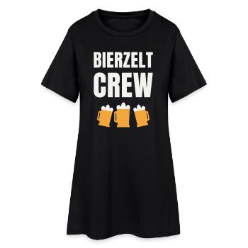 Bierzelt Crew Volksfest Festzelt Maß Partnerlook - Frauen T-Shirt-Kleid - Schwarz - Vorne