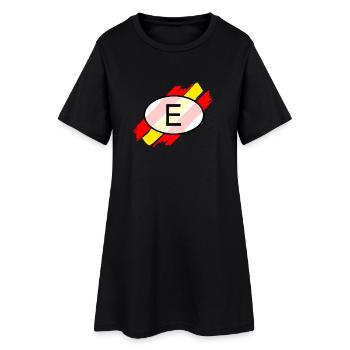  Länder Kennzeichen_E für Espana/Spanien - Frauen T-Shirt-Kleid - Schwarz - Vorne