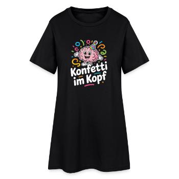 Konfetti Im Kopf Karneval Fasching Alaaf Kostüm - Frauen T-Shirt-Kleid - Schwarz - Vorne