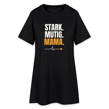 Stark Mutig Mama - Frauen T-Shirt-Kleid - Schwarz - Vorne