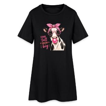 Haut Haut Rêve Grosse Vache - Robe T-shirt Femme - noir - Devant