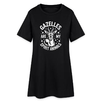 Gazelles Expressions Gazelles Drôle de Gazelle - Robe T-shirt Femme - noir - Devant