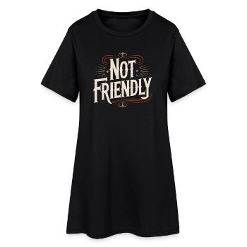 Introverti Pas Amical Solitaire Antisocial - Robe T-shirt Femme - noir - Devant