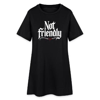 Introverti Pas Amical Solitaire Antisocial - Robe T-shirt Femme - noir - Devant