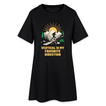 Randonnée - Le vertical est ma direction préférée - Robe T-shirt Femme - noir - Devant