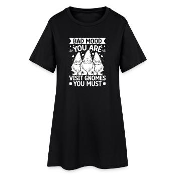Hommes costumés de gnomes mauvaise humeur Visitez les gnomes Tu dois - Robe T-shirt Femme - noir - Devant