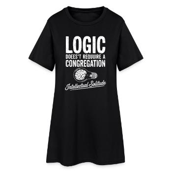 Intellectual Solitude Lightbulb - Women’s T-Shirt Dress - black - Front