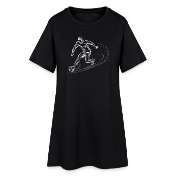 Art de lignes d’un joueur de football - Robe T-shirt Femme - noir - Devant