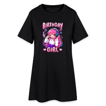 Anime et musique Chibi - Robe T-shirt Femme - noir - Devant