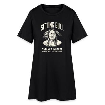 Tatanka Iyotake le Taureau assis - Robe T-shirt Femme - noir - Devant