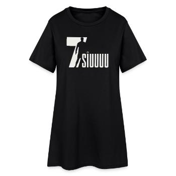 Silhouette du football, Siuuuuu - Robe T-shirt Femme - noir - Devant