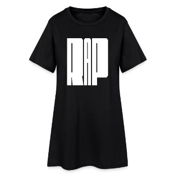 Logo rap audacieux - Robe T-shirt Femme - noir - Devant