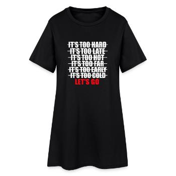 Citation motivante de « Allons-y » - Robe T-shirt Femme - noir - Devant