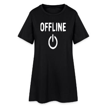 Motif d’icônes d’alimentation hors ligne - Robe T-shirt Femme - noir - Devant
