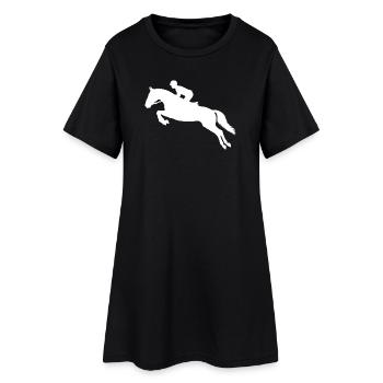 Les cavaliers de dressage et l’équitation vont de pair - Robe T-shirt Femme - noir - Devant
