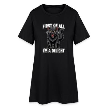 D’abord, je suis un plaisir - Robe T-shirt Femme - noir - Devant