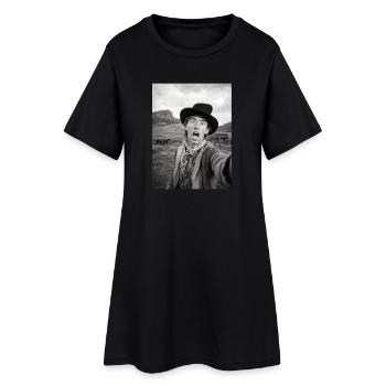 Billy the Kid Selfie - Frauen T-Shirt-Kleid - Schwarz - Vorne