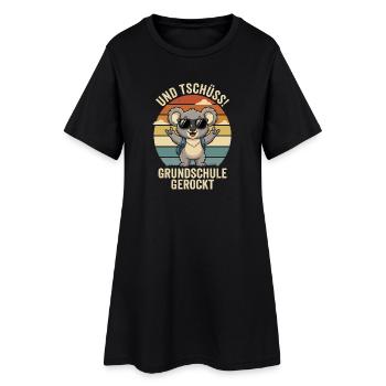 Und Tschuess Grundschule Rocked - Frauen T-Shirt-Kleid - Schwarz - Vorne