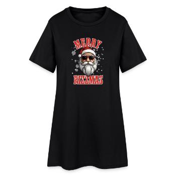 Fröhliche Rizzmas Lustiges Weihnachtsgeschenk - Frauen T-Shirt-Kleid - Schwarz - Vorne