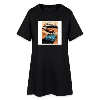 Sport automobile - Robe T-shirt Femme - noir - Devant