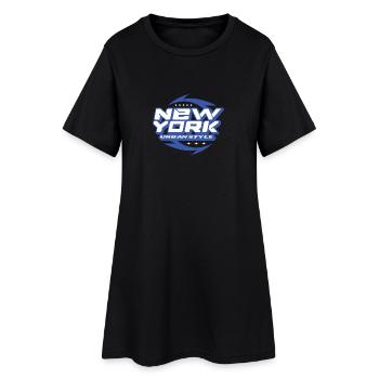 Logo du style urbain new-yorkais - Robe T-shirt Femme - noir - Devant