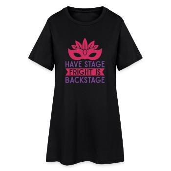 Théâtre Stage Fright est une comédie musicale d’acteur en coulisses - Robe T-shirt Femme - noir - Devant