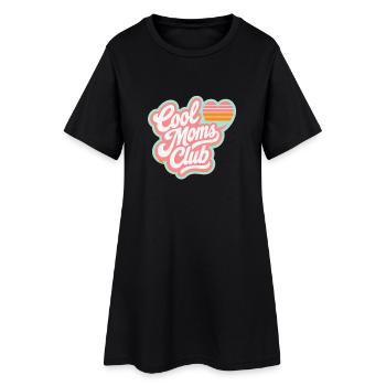 Cool Moms Club Herz - Frauen T-Shirt-Kleid - Schwarz - Vorne