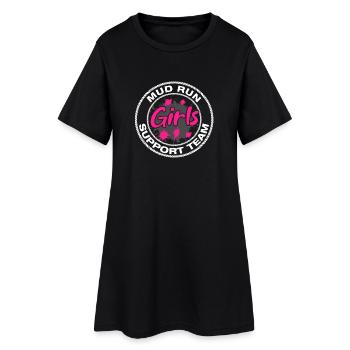 Mud run girls support team Schlammlauf Muddy Race - Frauen T-Shirt-Kleid - Schwarz - Vorne