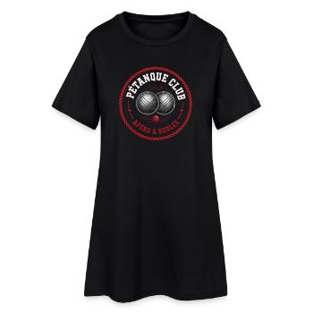 Pétanque Club Apéro Et Boules - Robe T-shirt Femme - noir - Devant