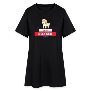 Ça va roxxer du poney - Robe T-shirt Femme - noir - Devant