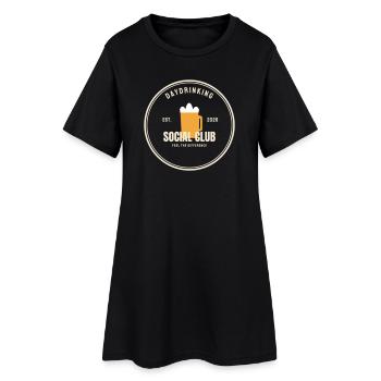 Déclaration de la soirée d’été du club social à boire en journée - Robe T-shirt Femme - noir - Devant