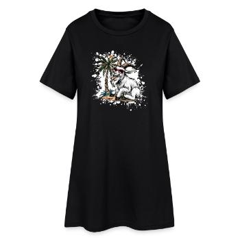 Mountain Goat Summer Comic - Women’s T-Shirt Dress - black - Front