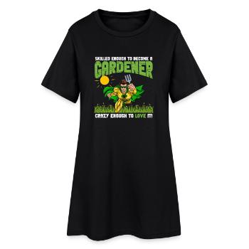 Super-héros Jardinier - Robe T-shirt Femme - noir - Devant