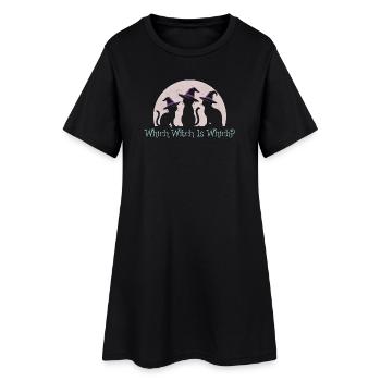 Halloween du chat noir effrayant - Quelle sorcière est laquelle - Robe T-shirt Femme - noir - Devant