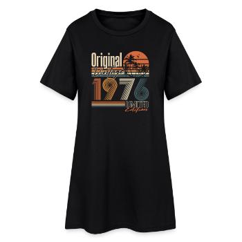 Jahrgang 1976 Vintage Geburtstag Geschenk Retro - Frauen T-Shirt-Kleid - Schwarz - Vorne