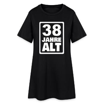 38 - Frauen T-Shirt-Kleid - Schwarz - Vorne