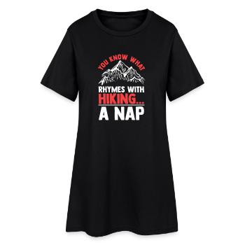 Randonnée sur sentier de montagne Randonnée en plein air Braconnage - Robe T-shirt Femme - noir - Devant
