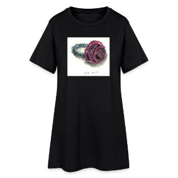 Rose Bracelet - Robe T-shirt Femme - noir - Devant