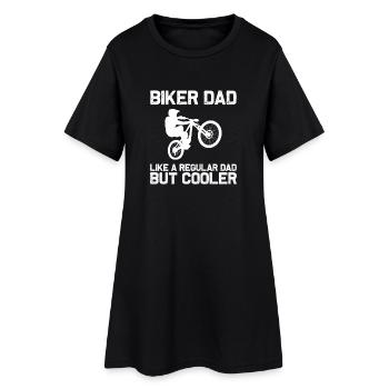 Biker Dad Vélo VTT Descente - Robe T-shirt Femme - noir - Devant