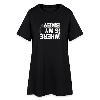 Où est mon vélo Fahrrad VTT en descente ? - Robe T-shirt Femme - noir - Devant
