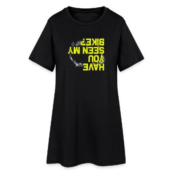 Seen my bike? Fahrrad Mountainbike MTB Downhill - Frauen T-Shirt-Kleid - Schwarz - Vorne