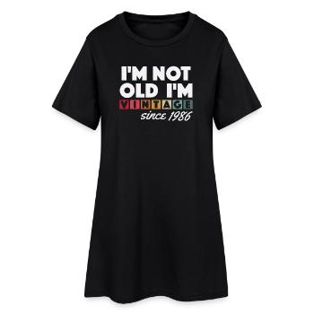 Cadeau d’anniversaire vintage 1986 40 ans rétro - Robe T-shirt Femme - noir - Devant