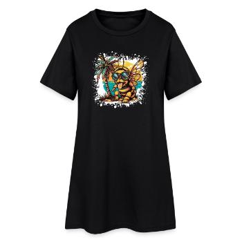 Vacances d’été des abeilles - Robe T-shirt Femme - noir - Devant