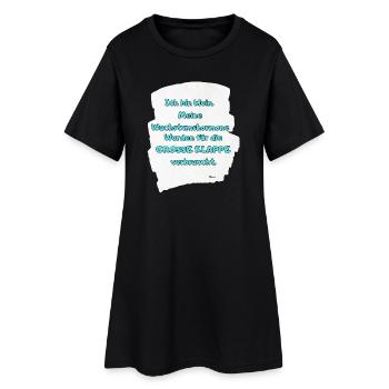Kleines Ich Große Klappe - Frauen T-Shirt-Kleid - Schwarz - Vorne